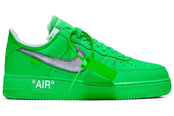 Neon green nike air sales force ones